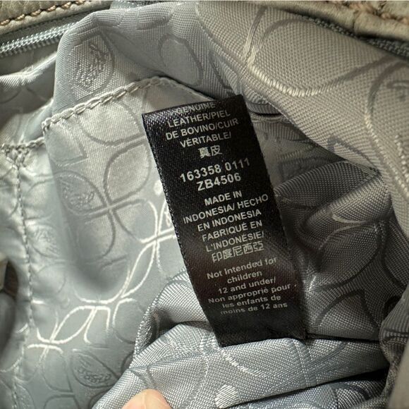 Fossil elephant gray supple leather top handle satchel bag long live vintage bag - Picture 12 of 13